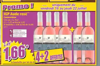 Norma IGP Aude Rosé Commandeur offre