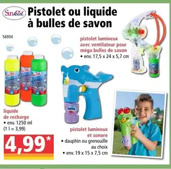 Norma Pistolet Ou Liquide à Bulles De Savon offre