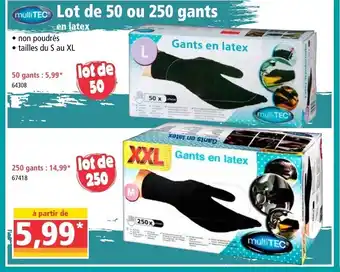 Norma Lot De 50 Ou 250 Gants offre