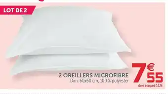 Gifi 2 Oreillers Microfibre offre