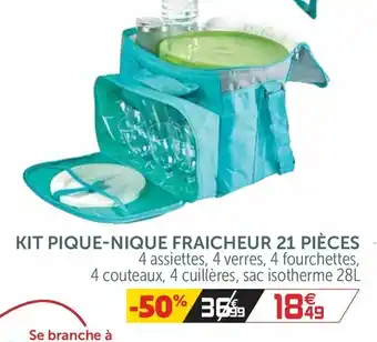 Gifi Kit Pique-Nique Fraicheur 21 Piéces offre