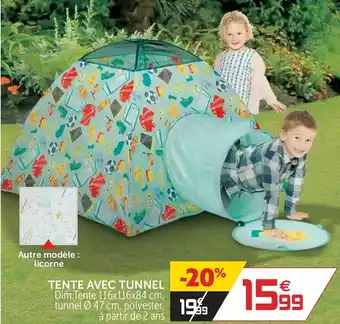 Gifi Tente Avec Tunnel offre