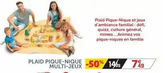 Plaid Pique-Nique Multi-Jeux