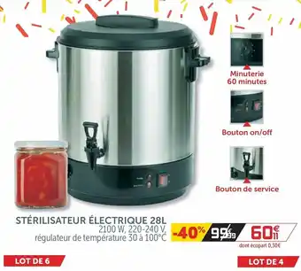 Gifi Stérilisateur électrique 28L offre