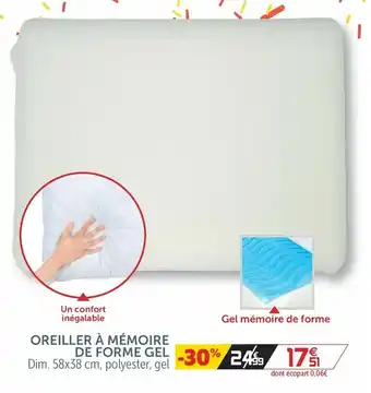 Gifi Oreiller A Mémoire De Forme Gel offre