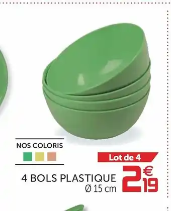Gifi 4 Bols Plastique offre