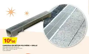 Bricomarché Caniveau En Béton Polymère + Grille offre