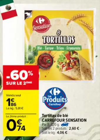 Carrefour Tortillas De Blé offre