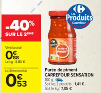 Carrefour Purée De Piment offre