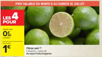 Carrefour Citron Vert offre