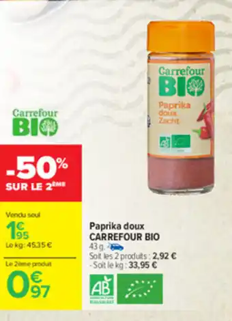 Carrefour Paprika Doux offre