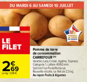 Carrefour Pomme De Terre De Consommation offre