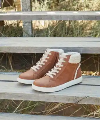 Gémo Baskets femme mid-cut unies à col sherpa vue1 - gemo (sportswr) - gemo offre