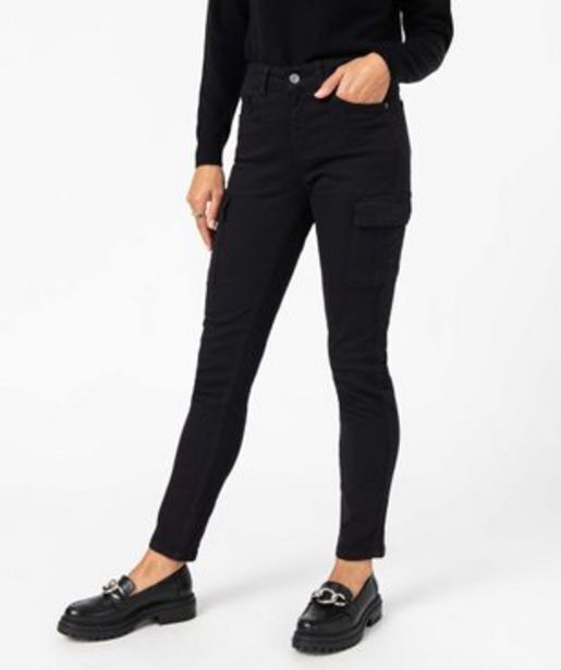 Gémo Pantalon femme coupe cargo en toile extensible vue1 - gemo(femme pap) - gemo offre