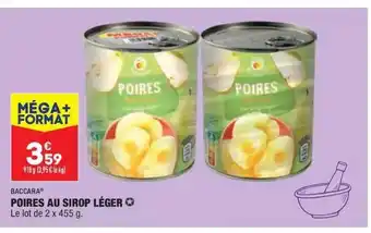 ALDI Poires au sirop léger baccara offre