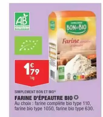 ALDI Farine d'épeautre bio simplement bon et bio offre