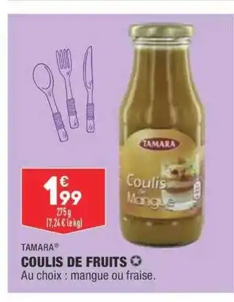 ALDI Coulis de fruits tamara offre