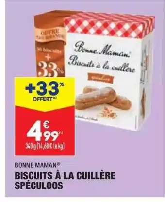 ALDI Biscuits à la cuillère spéculoos bonne maman offre
