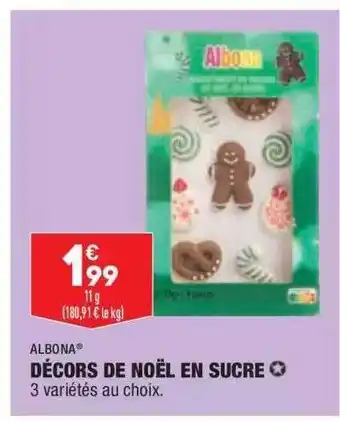 Décors de noël en sucre albona