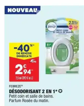 ALDI Désodorisant 2 en 1 febreze offre
