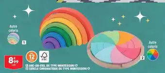 ALDI Arc-en-ciel de type montessori, cercle chromatique de type montessori offre