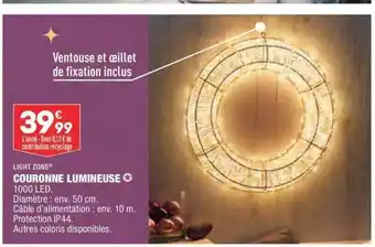 ALDI Couronne lumineuse light zone offre