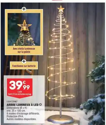 ALDI Arbre lumineux à led light zone offre