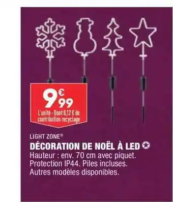 ALDI Décoration de noël à led light zone offre