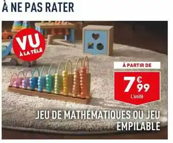 ALDI Jeu de mathématiques ou jeu empilable offre