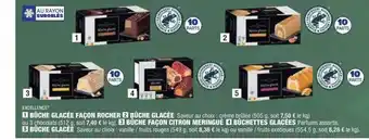 ALDI Bûche glacée façon rocher excellence, bûche glacée excellence, bûche façon citron meringué excellence, bûchettes glacées exce offre