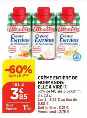 Bi1 Crème entière de normandie elle & vire offre