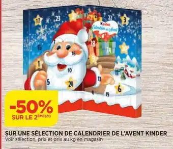 Bi1 Calendrier de l'avent kinder offre
