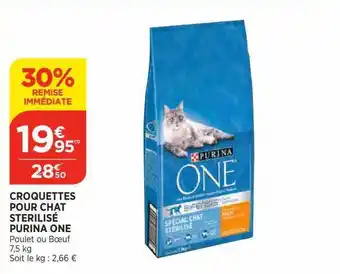 Bi1 Croquettes pour chat stérilisé purina one offre