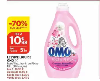 Bi1 Lessive liquide omo offre