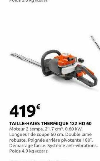 Rural Master Taille-haies thermique 122 hd 60 offre