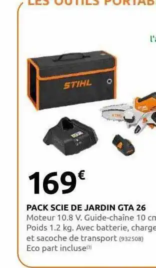 Rural Master Pack scie de jardin gta 26 stihl offre