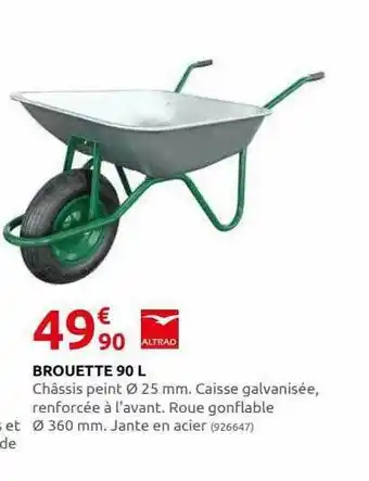 Rural Master Brouette 90l altrad offre