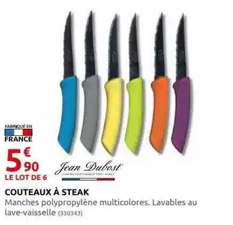Rural Master Couteaux à steak jean dubost offre