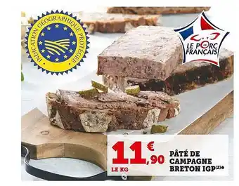 Super U Pâté de campagne breton igp offre