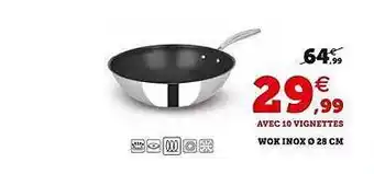 Wok inox Ăž 28 cm