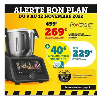 Super U Robot chauffant multifonction connecté sccm21458 power chef offre