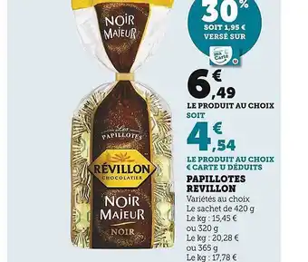 Super U Papillotes révillon offre