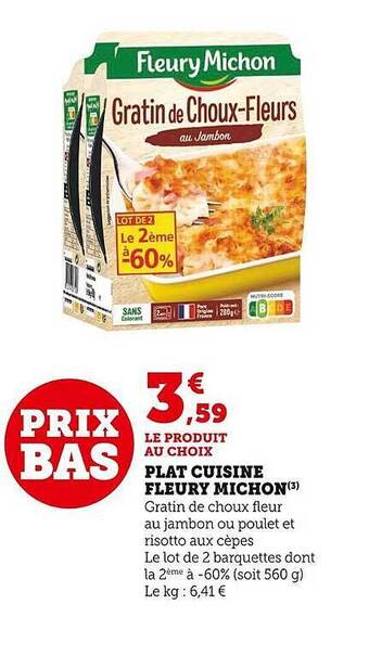 U Express Plat cuisiné fleury michon offre