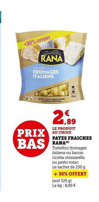 U Express Pâtes fraîches rana offre