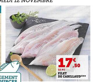 U Express Filet de cabillaud offre