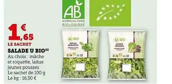 U Express Salade u bio offre