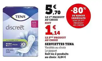 U Express Serviettes tena offre