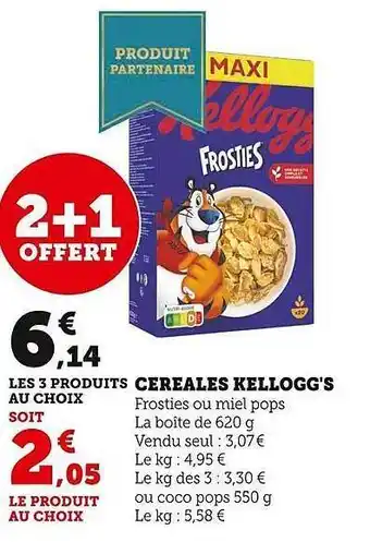 U Express Céréales kellogg's offre