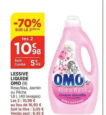 Maximarché Lessive liquide omo offre