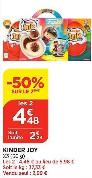 Maximarché Kinder joy offre